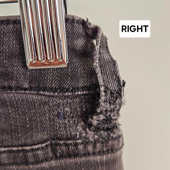 Acne Studios Black Denim Jeans Skinny Ankle | Women's 25 | REPAIRED BELT LOOPS - Picture 11 of 16